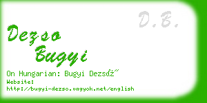 dezso bugyi business card